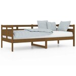 vidaXL Lit de jour marron miel bois de pin massif 80x200 cm