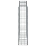 vidaXL Paniers à gabions arqués 3 Pièces 300x50x200/220 cm fer galvanisé