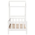 vidaXL Lit de jour avec toit blanc 90x190 cm bois de pin massif