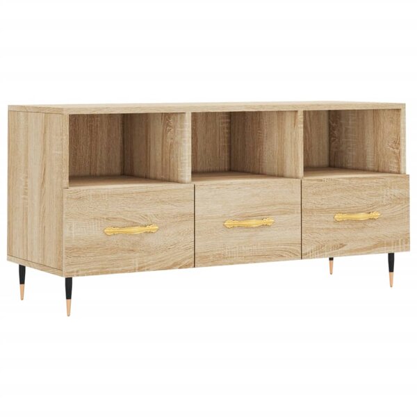 vidaXL Meuble TV chêne sonoma 102x36x50 cm bois d'ingénierie