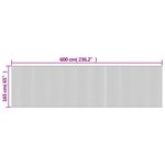 vidaXL Cloison de séparation gris 165x600 cm bambou