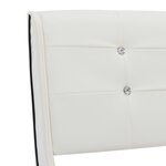 vidaXL Cadre de lit Blanc Similicuir 90x200 cm