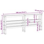 vidaXL Tête de lit avec étagères blanc 180 cm bois massif de pin