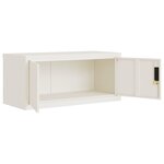 vidaXL Classeur blanc 90x40x110 cm acier