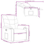 vidaXL Fauteuil inclinable électrique marron similicuir