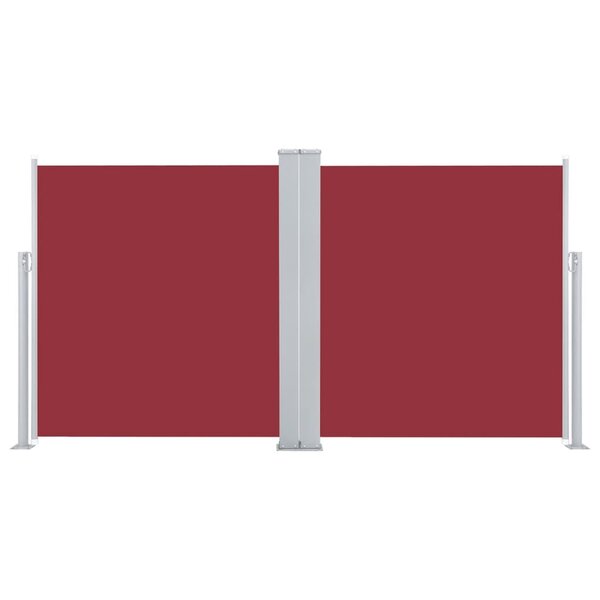 vidaXL Auvent latéral rétractable Rouge 160 x 600 cm