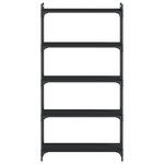vidaXL Bibliothèque 5 niveaux noir 80x30x154 cm bois d'ingénierie