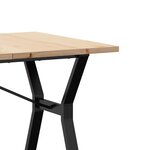 vidaXL Table à manger cadre en Y 160x80x75 5 cm bois pin massif acier