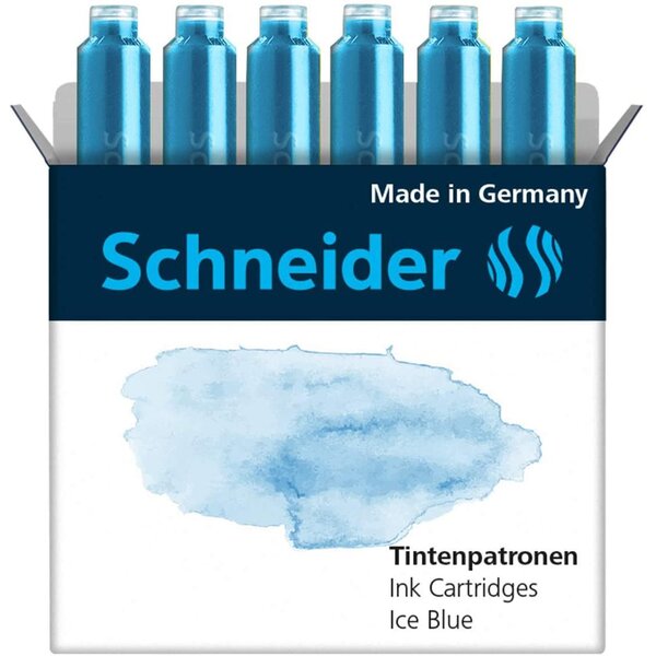 Cartouche d'encre Ice Blue Boîte 6 pièces x 10 SCHNEIDER