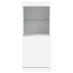 vidaXL Buffet avec lumières LED blanc 41x37x100 cm