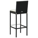 vidaXL Tabourets de bar de jardin et coussins lot de 4 résine tressée