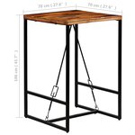 vidaXL Table de bar Bois de récupération massif 70x70x106 cm