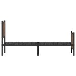 vidaXL Cadre de lit métal avec tête de lit et pied de lit 75x190 cm