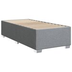 vidaXL Sommier à lattes de lit et matelas Gris clair 90x190 cm Tissu