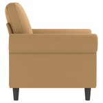 vidaXL Fauteuil Marron 60 cm Velours