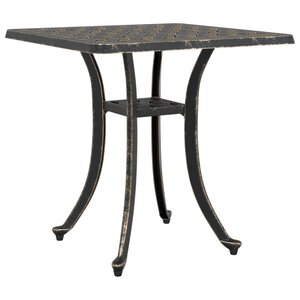 vidaXL Table de jardin bronze 53x53x53 cm aluminium coulé