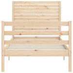 vidaXL Cadre de lit sans matelas 90x200 cm bois massif