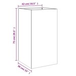 vidaXL Jardinière vert olive 42x38x75 cm acier laminé à froid