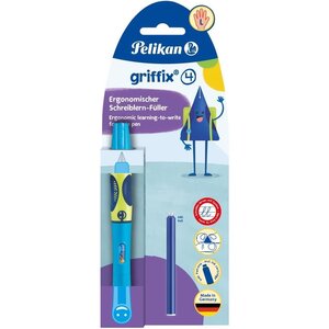 Stylo plume griffix Neon Fresh Blue pour gauchers PELIKAN