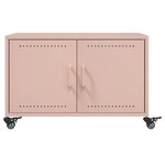 vidaXL Table basse rose 68x50x43 5 cm acier laminé à froid