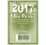 Bloc pratic éphéméride date à droite papier recyclé 120x82 mm EXACOMPTA