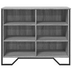 vidaXL Buffet sonoma gris 91x35 5x74 5 cm bois d'ingénierie