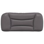 vidaXL Coussin de tête de lit gris 80 cm similicuir
