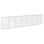 vidaXL Panier gabion avec couvercle 700x50x150 cm fer galvanisé