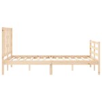 vidaXL Cadre de lit avec tête de lit 120x200 cm bois massif