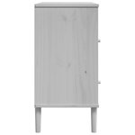 vidaXL Buffet SENJA aspect rotin blanc 80x40x80 cm bois massif de pin
