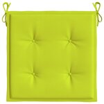 vidaXL Coussins de chaise de jardin lot de 6 vert vif 50x50x3 cm