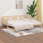 vidaXL Lit coulissant sans matelas bois de pin massif 2x(90x190) cm