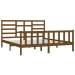 vidaXL Cadre de lit Marron miel Bois de pin massif 200x200 cm