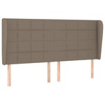 vidaXL Tête de lit avec oreilles Taupe 163x23x118/128 cm Tissu