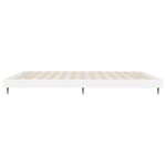 vidaXL Cadre de lit blanc brillant 140x200 cm bois d'ingénierie