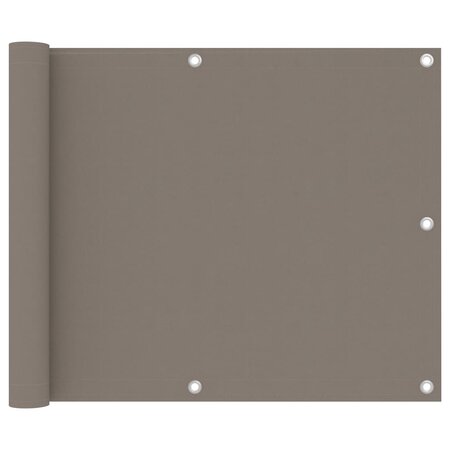 vidaXL Écran de balcon Taupe 75x500 cm Tissu Oxford