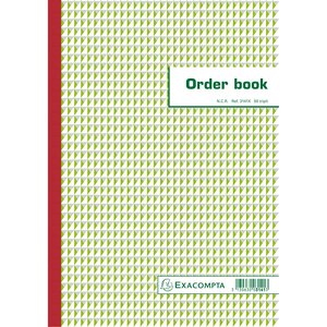 Orderbook Ligné 29 7x21cm 50 Feuillets Triple Autocopiant - Blanc - X 5 - Exacompta