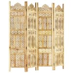 vidaXL Cloison de séparation 4 panneaux 160x165 cm Bois de manguier