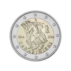 Monnaie 2 euros commémorative italie 2014 - carabinieri