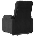 vidaXL Fauteuil inclinable électrique noir tissu microfibre
