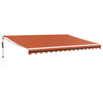 vidaXL Auvent rétractable automatique orange et marron 4x3 m