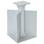 vidaXL Base de parasol enterré argenté 27 5x27 5x45 cm acier