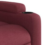 vidaXL Fauteuil de massage inclinable électrique Rouge bordeaux Tissu