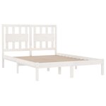 vidaXL Cadre de lit Blanc Bois de pin massif 140x200 cm