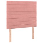 vidaXL Cadre de lit avec tête de lit Rose 90x190 cm Velours