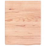 vidaXL Étagère murale marron clair bois chêne massif traité