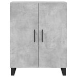 vidaXL Buffet haut Gris béton 69 5x34x180 cm Bois d'ingénierie
