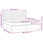 vidaXL Sommier à lattes de lit avec matelas Bleu 200x200 cm Tissu