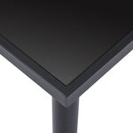 vidaXL Table à manger Noir 160x80x75 cm Verre trempé