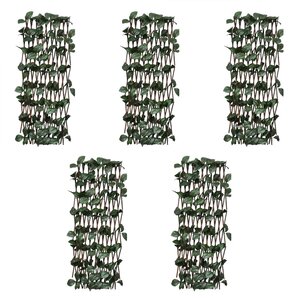 vidaXL Clôtures à treillis de saule 5Pièces feuille artificielle 180x30cm